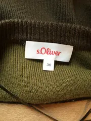 Vorschaubild 3 von Damen Strickjacke Cardigan Oliv Gr. 36 S Langarm Viskose