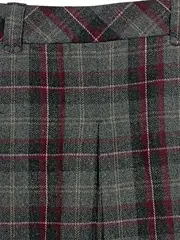 Vorschaubild 2 von Faltenrock Minirock Damen Gr. 38 M Kariert Grau Wolle Herbst