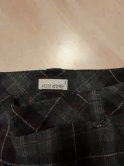 Vorschaubild 5 von Faltenrock Minirock Damen Gr. 38 M Kariert Grau Wolle Herbst