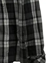 Vorschaubild 4 von Hemdbluse Damen Gr. M kariert grau schwarz Rüschen