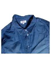 Vorschaubild 2 von Herren Jeanshemd Freizeithemd Blau Baumwolle Gr. M
