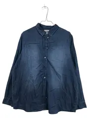 Vorschaubild 1 von Herren Jeanshemd Freizeithemd Blau Baumwolle Gr. M