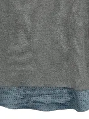 Vorschaubild 4 von Damen Pullover Gr. M 38 Grau Hemdeinsatz Lagenlook Kaschmir Mix Strick