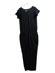 Vorschaubild 1 von TAIFUN Damen Jumpsuit Gr. 42 Schwarz Elegant Spitze Rüschen Overall