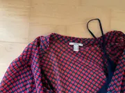 Vorschaubild 4 von Damen Freizeitkleid Gr. 36 Rot Blau Punkte V-Ausschnitt