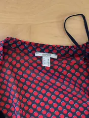 Vorschaubild 5 von Damen Freizeitkleid Gr. 36 Rot Blau Punkte V-Ausschnitt