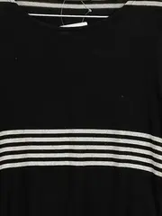 Vorschaubild 2 von Langarmshirt Damen Gr. 36/S Schwarz Gestreift Viskose Stretch Casual