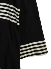 Vorschaubild 3 von Langarmshirt Damen Gr. 36/S Schwarz Gestreift Viskose Stretch Casual