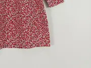 Vorschaubild 4 von Mädchen Kleid Gr. 104 Rot Blumenmuster Rüschen Langarm