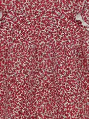 Vorschaubild 3 von Mädchen Kleid Gr. 104 Rot Blumenmuster Rüschen Langarm