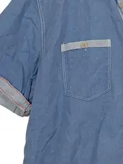 Vorschaubild 4 von Herren Freizeithemd Kurzarm Baumwolle Blau Gr. 50/L