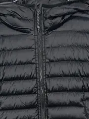 Vorschaubild 4 von Damen Steppjacke Daunenmantel Gr. L Schwarz Kapuze Leicht