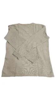 Vorschaubild 4 von Herren Langarmshirt Gr. L Grau Meliert Fitted Baumwolle