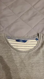Vorschaubild 5 von Herren Langarmshirt Gr. L Grau Meliert Fitted Baumwolle