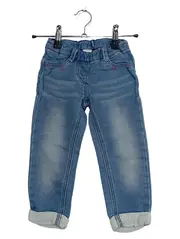 Vorschaubild 5 von Jeans Mädchen Gr. 98 Regular Fit Blau Herz-Stickerei