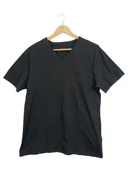 Vorschaubild 1 von Herren T-Shirt V-Ausschnitt Schwarz Gr. L Basic Baumwolle