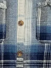 Vorschaubild 2 von Herren Freizeithemd Kariert Blau Langarm Baumwolle Gr. S