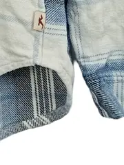 Vorschaubild 3 von Herren Freizeithemd Kariert Blau Langarm Baumwolle Gr. S