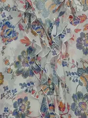 Vorschaubild 4 von Taifun Damen Bluse Gr. 40 L Blumenmuster Rüschen Chiffon Floral