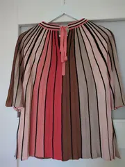 Vorschaubild 2 von Damen Pullover Gr. 38 M Gestreift Viskose 3/4 Arm Freizeit