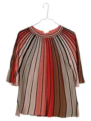 Vorschaubild 1 von Damen Pullover Gr. 38 M Gestreift Viskose 3/4 Arm Freizeit