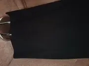 Vorschaubild 4 von Bleistiftrock Damen Business Schwarz Gr. 38 M Viskose Raffungen Midi