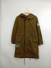 Vorschaubild 3 von Damen Parka Khaki Gr. 34/XS mit Aufnähern Kapuze Casual