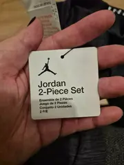 Vorschaubild 5 von Jordan Trainingshose Jogginghose Kinder Grau Meliert Gr. 104 Sport