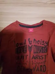 Vorschaubild 3 von Langarmshirt Jungen Gr. 116/122 Orange Rock Gitarre Print