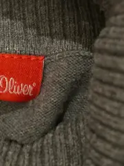 Vorschaubild 4 von Damen Rollkragen Pullover Strickpullover Basic Grau Gr. 34 XS Langarm