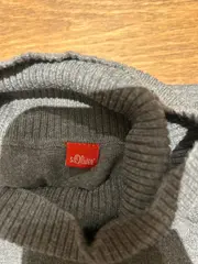 Vorschaubild 2 von Damen Rollkragen Pullover Strickpullover Basic Grau Gr. 34 XS Langarm