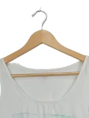 Vorschaubild 3 von EDC Damen Top Ärmellos Tank Top Gr. 36/S Weiß Grafisch Raffung Freizeit