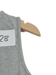 Vorschaubild 6 von Mädchen Top Gr. 128 Grau Baumwolle Ärmellos Schleife Casual