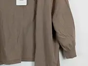 Vorschaubild 2 von Damen Strickjacke Cardigan Gr. L 40 Beige Baumwolle 3/4 Arm Casual Basic