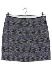 Vorschaubild 1 von Damen Bleistiftrock Gr. M Blau Ethno Muster Büro Rock