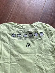 Vorschaubild 2 von Benetton Kinder T-Shirt Baumwolle Logo Print Gelb Gr. 128