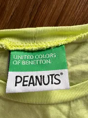 Vorschaubild 4 von Benetton Kinder T-Shirt Baumwolle Logo Print Gelb Gr. 128