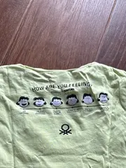 Vorschaubild 3 von Benetton Kinder T-Shirt Baumwolle Logo Print Gelb Gr. 128