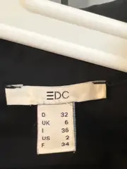 Vorschaubild 6 von Hemdblusenkleid Damen Gr. 32 Schwarz Baumwolle