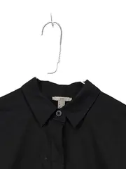 Vorschaubild 4 von Hemdblusenkleid Damen Gr. 32 Schwarz Baumwolle