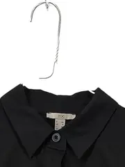 Vorschaubild 3 von Hemdblusenkleid Damen Gr. 32 Schwarz Baumwolle