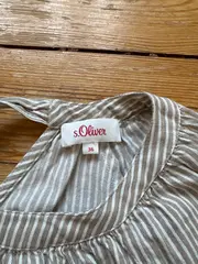 Vorschaubild 7 von Damen Bluse Gr. 36 Beige Gestreift Baumwolle Langarm Casual