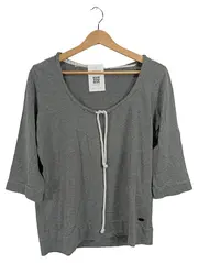 Vorschaubild 1 von Damen Hoodie Langarmshirt Gr. M grau meliert Kapuze