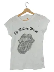 Vorschaubild 1 von Amplified Damen T-Shirt Lippen Motiv Freizeit Gr. S Weiß