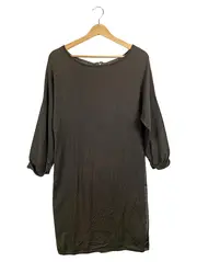 Vorschaubild 1 von Damen Freizeitkleid Gr. 40/L Oliv Merino Wolle Baumwolle