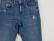 Vorschaubild 3 von Damen Jeans Slim Fit Gr. 36 W28 Blau Destroyed Fransen