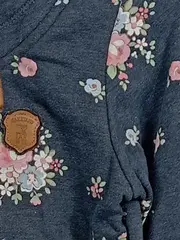 Vorschaubild 3 von Damen Sweatjacke Kapuzenjacke Blumenmuster Blau Gr. XS