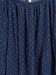 Vorschaubild 3 von Damen Bluse Langarm Off-Shoulder Gr. 42 Blau Viskose Boho