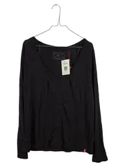 Vorschaubild 1 von Damen Langarmshirt Schwarz Gr. L/XL Basic Rundhals