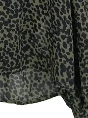 Vorschaubild 4 von Damen Bluse Langarm Gr. 34/XS Oliv Leopard Animal Print